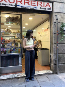 现！韩国东大门正品女装 夏季新 小版型高腰露脐修身显瘦无袖背心