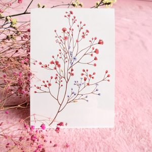 今日之星手绘粉色满天星纹身贴 防水女持久韩国清新背部手臂贴纸