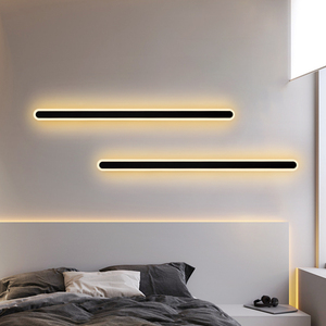 极简长条一字型壁灯客厅沙发电视背景墙壁灯线条卧室床头led灯具