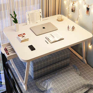 网红书桌女孩白色桌子ins风床上小飘窗电脑台式桌小型简易可折叠