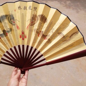 中国龙扇子
