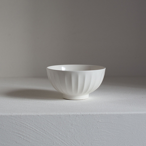 融白棱白色对碗饭碗小汤碗原创匠人手工陶瓷器皿磨砂简单中式现代