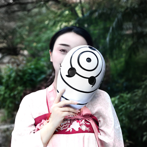 cos火影带土阿飞忍者宇智波白树脂塑料动漫面具暗部儿童万圣节