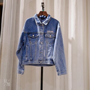 麦寻2022春款onza1001专柜正品时尚牛仔上衣小款休闲外套长袖女装