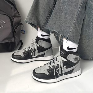 空军一号aj1新雾影子灰高帮鞋女ins运动嘻哈街拍潮鞋aj女鞋百搭潮