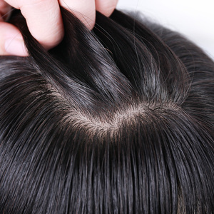 假发片头顶补发增量无痕真人发丝头顶补发块遮白发假发女长发