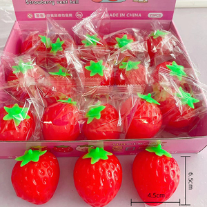 20入草莓捏捏 发泄解压红色草莓 变色草莓小学生学校周边玩具