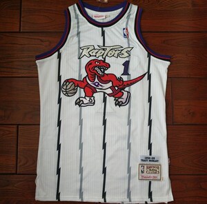 nba篮球服 复古卡特球衣au版 三层刺绣 猛龙队1号麦迪球员版球衣