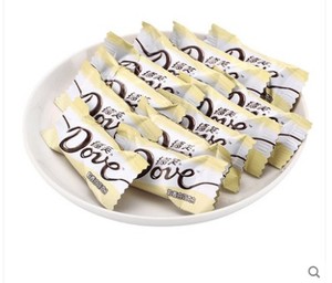 Dove/德芙奶香白巧克力6g散装500g约70颗结婚喜糖休闲零食糖果