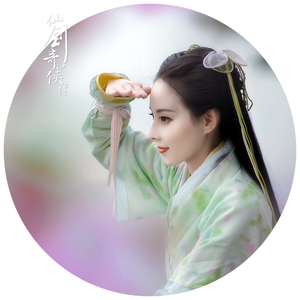 仙剑奇侠传一刘亦菲赵灵儿绿色扎染款服装仙侠剧影人时尚影视古装