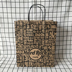hard rock cafe欧美摇滚fog潮牌vintage复古牛皮纸袋手提袋礼品袋