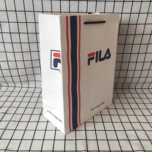 现货菲飞乐fila斐乐 白牛皮纸袋手提袋 环保购物袋礼品袋加印logo