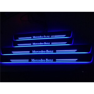适用奔驰abce级cla gla glc a200c180流光门槛条发光迎宾踏板灯