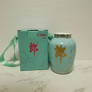 郎酒华艺陶瓷酒具 小钢炮天青色酒具酒壶 50ml*1酒杯带盒子 稀缺
