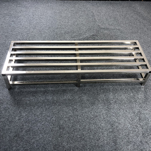 不锈钢厨房置物架20cm高长方形一层米面架汤桶架锅架地墩架子