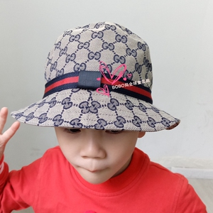 英国代购gucci儿童帽22春夏新款补货男女童经典双g太阳帽帽子