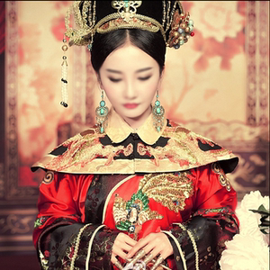 甄嬛同款古装贵妃装清朝福晋演出服装影楼摄影写真宫锁沉香皇后装