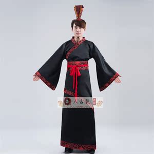 春秋战国时期古装服装秦汉古装 演出服汉服男士曲裾书生直裾汉服