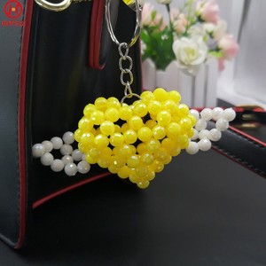 手工串珠爱心天使钥匙扣挂件创意礼物小巧时尚精致亚克力装饰成品