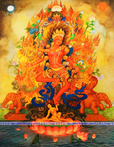 包邮diy定制 满格全绣 绣线印花 唐卡 可以绣的十字绣 作明佛母