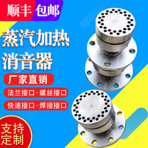 蒸汽加热消音器法兰潜水式蒸汽消声器水箱加热器浴室DN15 25  40