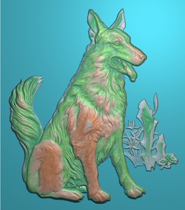 狼狗浮雕十二生肖狗灰度图狗精雕图狗年大吉忠犬宠物狗