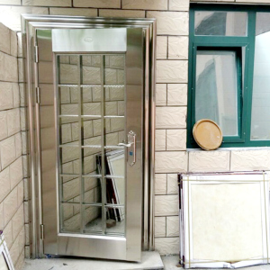 304不锈钢门单门不锈钢防盗门家用进户子母门别墅乡村大门双开门