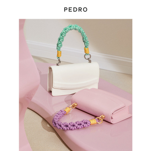 pedro小方包22春季新款女包拼色编织手提单肩斜挎包pw2-75060079