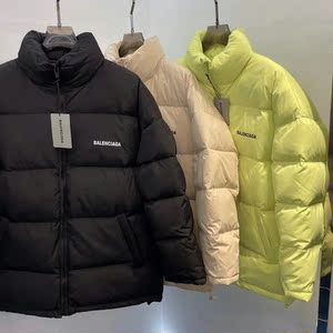balenciaga/巴黎世家 字母刺绣同款羽绒服女短款面包服男棉服外套