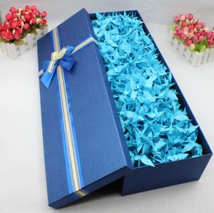 包邮 手工折纸千纸鹤纯蓝色千纸鹤成品加礼盒纯手工折纸爱心 礼盒