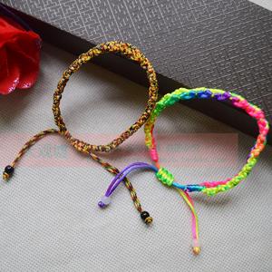 diy纯手工饰品手链绳七彩韩国丝结艺五彩金线编织本命年onlyjaney