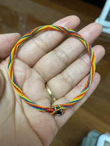 喜藏文玩九眼金刚不灭十六股彩绳手链