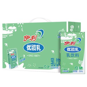 包邮 伊利优酸乳 含乳饮料原味250mlx24盒 学生成人营养早餐牛奶