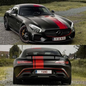 奔驰amg gts车贴奔驰c200l贴纸新e级e200e300l改全车装饰侧裙拉花