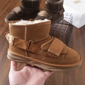 【牛反绒皮鞋面+羊毛内里】冬季加厚保暖雪地靴女时髦设计感短靴