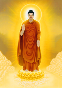 释迦牟尼佛像画 相纸塑封 结缘汉地佛教释迦摩尼佛祖画像菩萨画h7