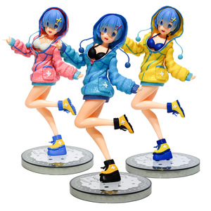 从零开始的异世界冬装连帽卫衣蕾姆雷姆站姿动漫模型盒装手办现货