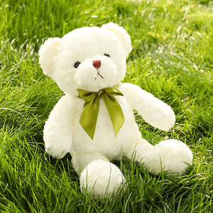 小号玩具熊公仔毛绒玩具女生白色小熊玩偶可爱抱抱熊宝睡觉布娃娃