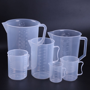 塑料量杯商用带盖子带刻度烧杯毫升测量杯子计量杯大容量加厚5000