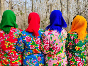 东北大棉袄搞笑衣服伴娘姐妹团老式村花搞怪花布手工女村姑花棉衣