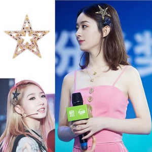 新款法国亚历山大款夜星边夹刘海发夹赵丽颖阚清子明星同款五角星