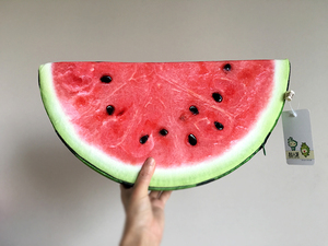 超人掌原创立体3d抱枕仿真手工西瓜 切西瓜抱枕 二分西瓜 抱枕