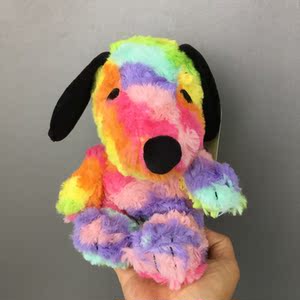 出口欧美原单尾货毛绒玩具15cm七彩史努比snoopy小狗玩偶公仔