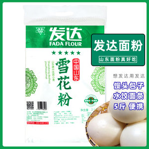 发达雪花粉5斤小麦面粉山东特精粉蒸包子饺子馒头烙饼面条家商用