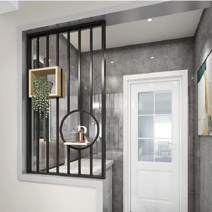 北欧置物架入户玄关门厅装饰屏风卫生间隔断洗手台干湿分离柜定制