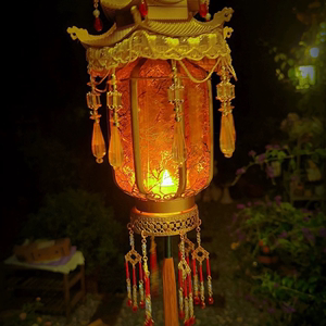 手提宫灯灯笼古风复古古典中国风汉服拍照道具灯装饰中秋花灯成品