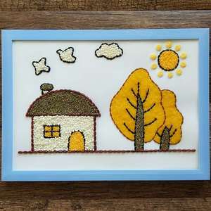 五谷杂粮粘贴画秋