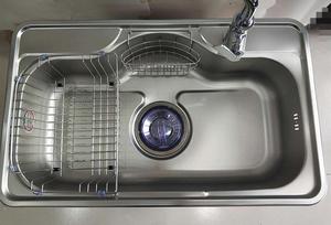 韩国巨杉四代水槽大单槽304不锈钢洗菜盆台上台下纳米压花SDS850