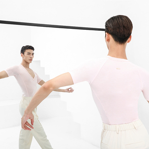 zym【倒三角】上衣紧身基础款短袖男夏季拉丁舞练功服 n010