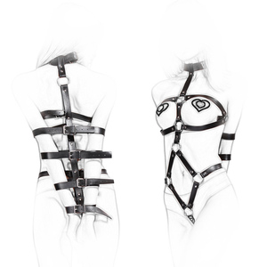 反手背束缚衣情趣捆绑束颈紧缚露胸显大调教sm手铐连体带女用道具
